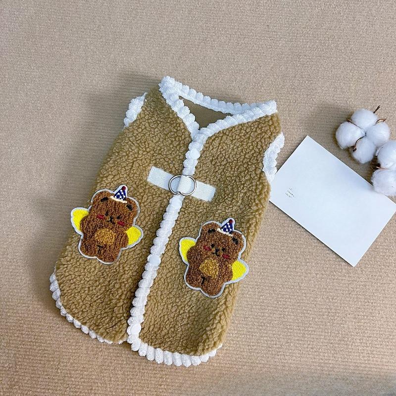 Winter and Autumn Thick and Warm Pet Dog and Cat Clothes, Suitable for Walking, Festive New Year Decoration