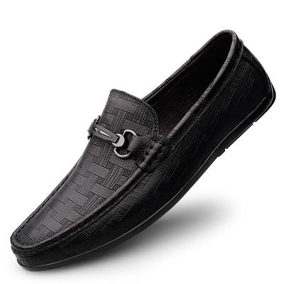Genuine Leather Men Shoes Casual Luxury Brand Formal Mens Italian Breathable Slip On Male Boat Shoes 2024 New