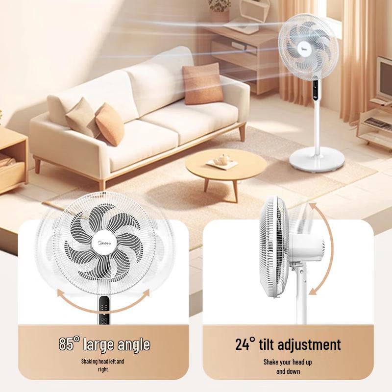 Midea Pedestal Oscillating Fan with Remote and Timer