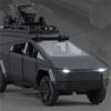 1/32 Tesla Cyber the Truck Pickup Alloy Camping RV Car Model Diecasts Metal Toy Van Motorhome Touring Car Model Sound Light Kids Gifts