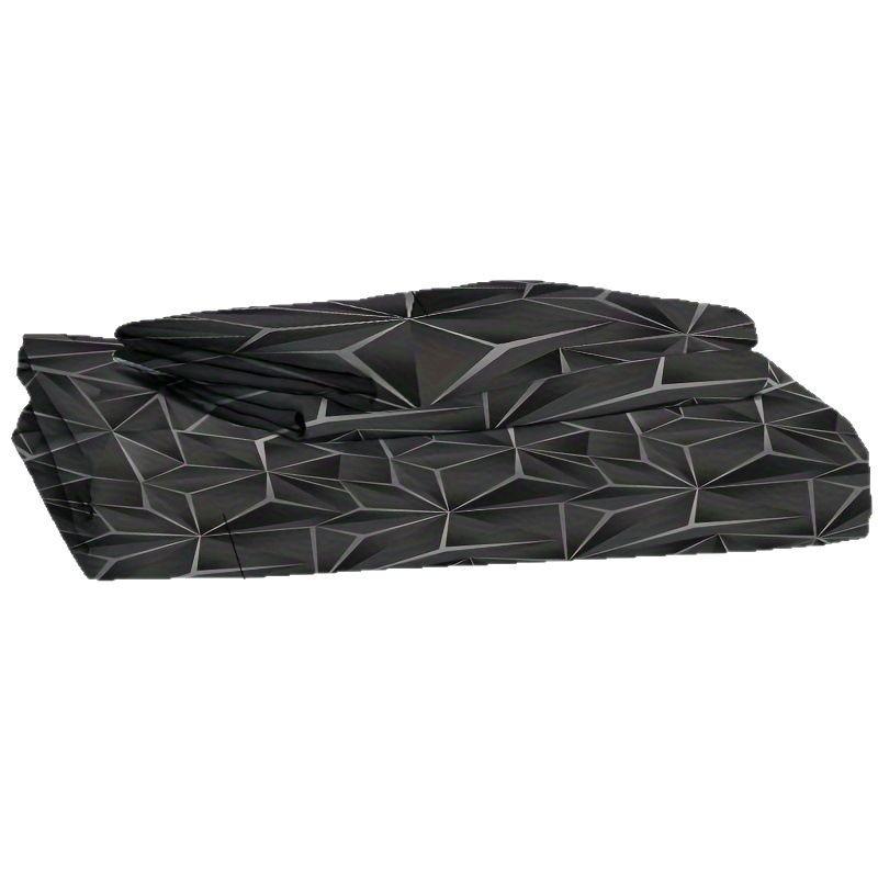 3D Visual Quilt Cover Abstract Geometric Lattice Three-Piece Set Down Quilt Cover Bedding