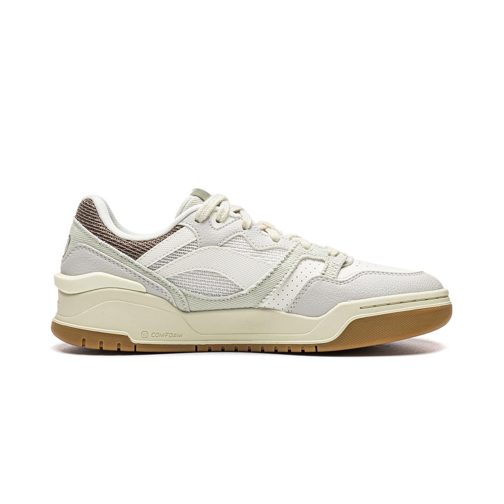 Li Ning Moon White 2 V2 Skateboard Shoes Women's Low Top Mist White/Bai Ze Green/Bai E Gray AGCW506-3