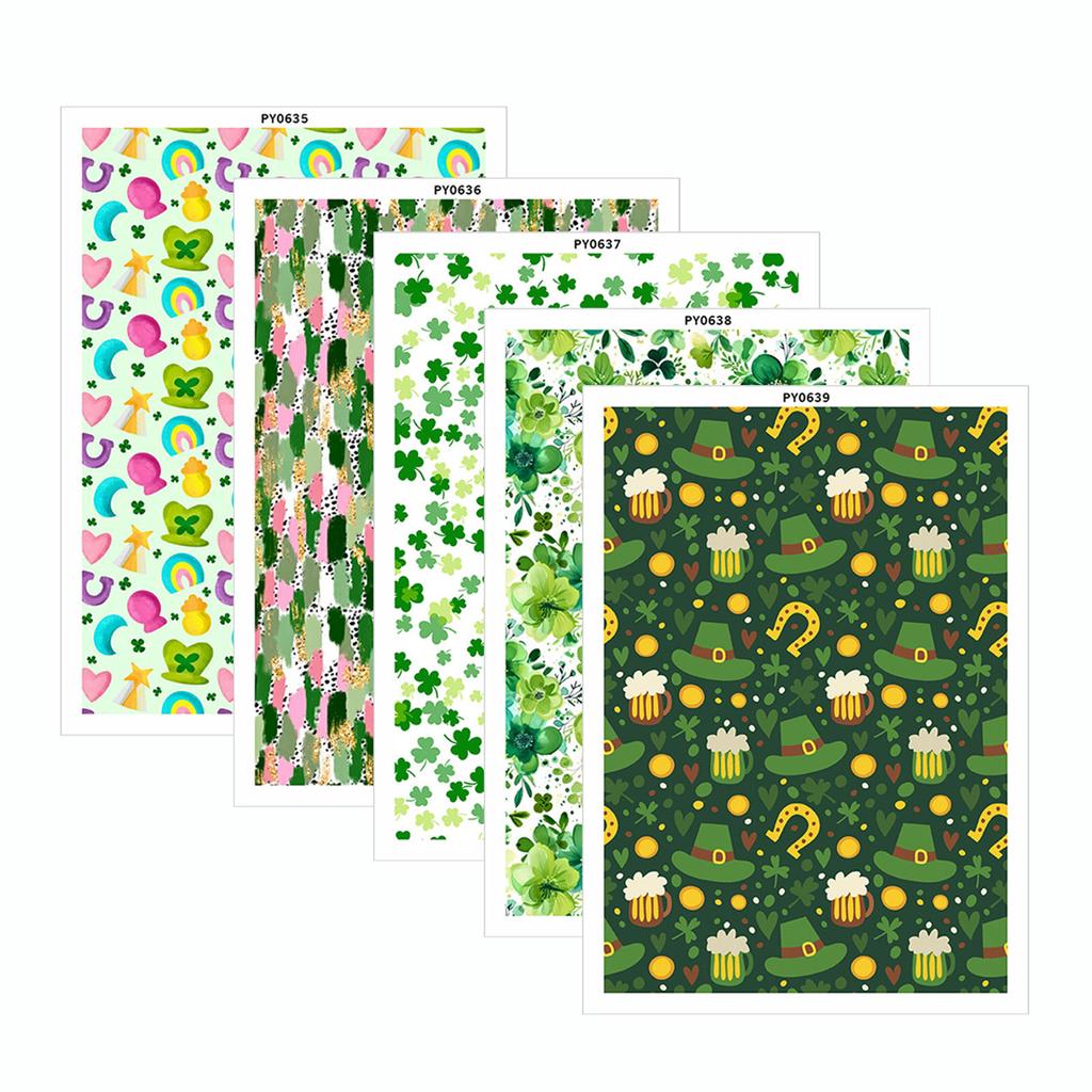 Festive Water Transfer Decals Set For Patrick's Themed Parties With Strong Adhesion And Sturdy Material