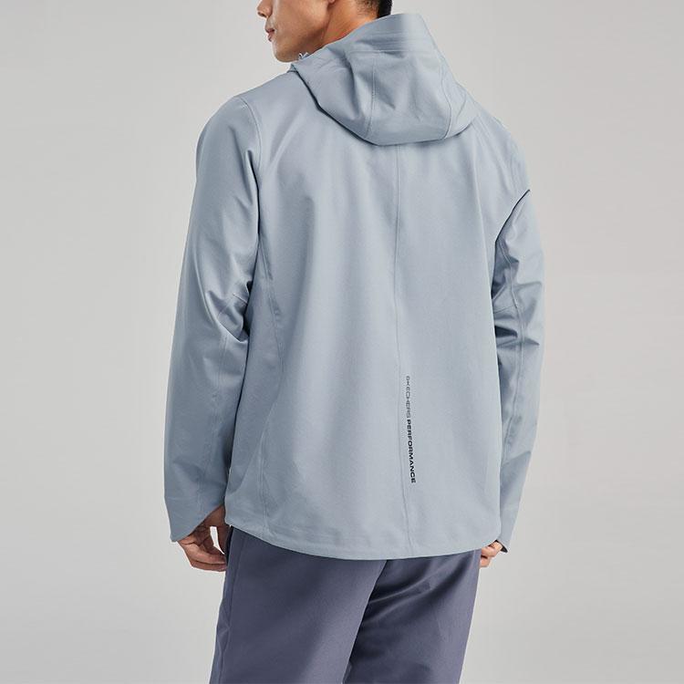 Skechers Solid Color Zip Hooded Jacket Men Jackets Wind-Grey P423M112-02N6