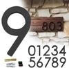 6" Floating House Number Modern House Numbers Garden Door Number with Nail Kit Black 911 Visibility Signage Mailbox Decor