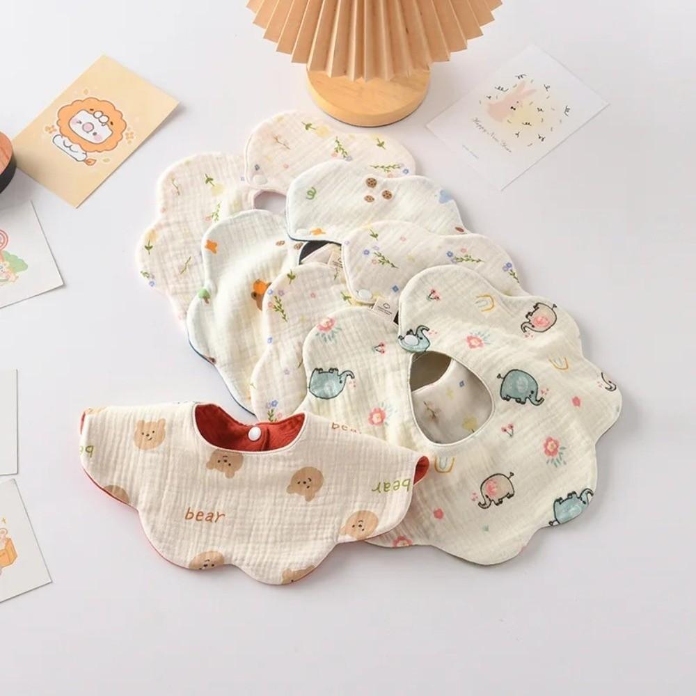 Pure Cotton Gauze Baby Feeding Bib Breathable Saliva Towel New Drool Bib  For Newborn Toddler
