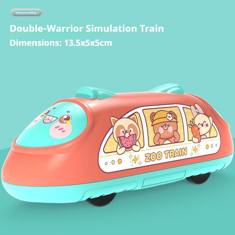 

Детская мультяшная мини-инерционная игрушка-метро с двойным оттягиванием назад, милая развивающая интерактивная игрушка для раннего развития