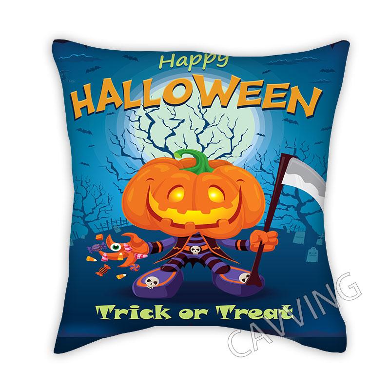 

Хэллоуин 3D-печатный полиэстер Декоративные наволочки Бросить Подушка Чехол Квадратная молния Наволочки Фанаты Подарки