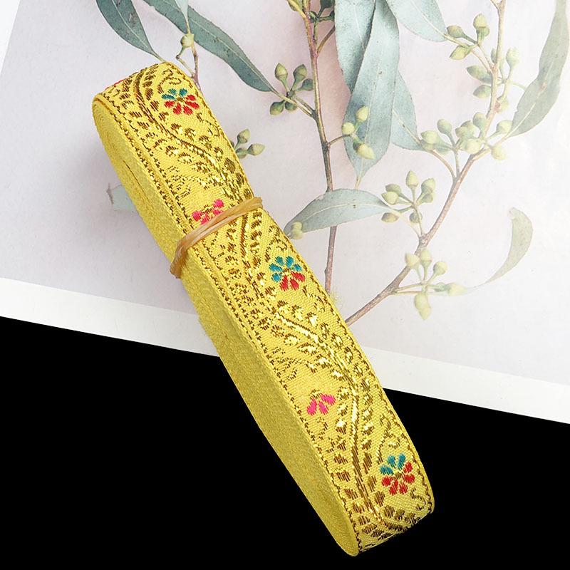 2cm Ethnic Style Colorful Jacquard Lace Ribbon for Curtains and DIY Clothing Accessories