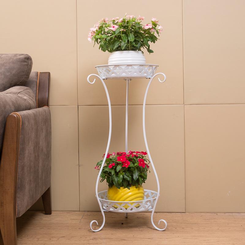 European-Style Multi-Layer Iron Flower Stand for Indoor and Balcony Use