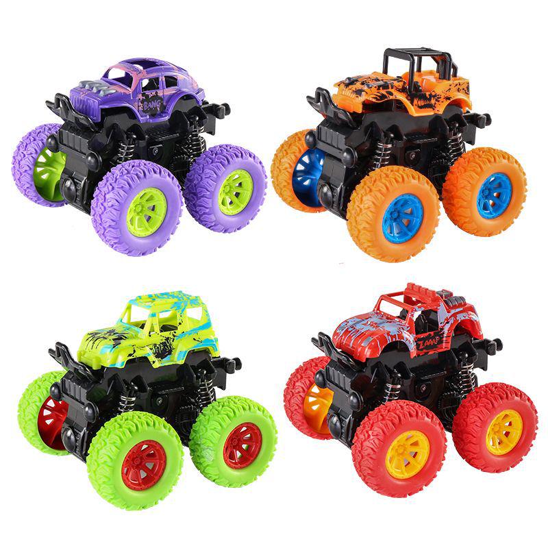 Off-Road Inertial Pull-Back Four-Wheel Drive Toy Car for Kids