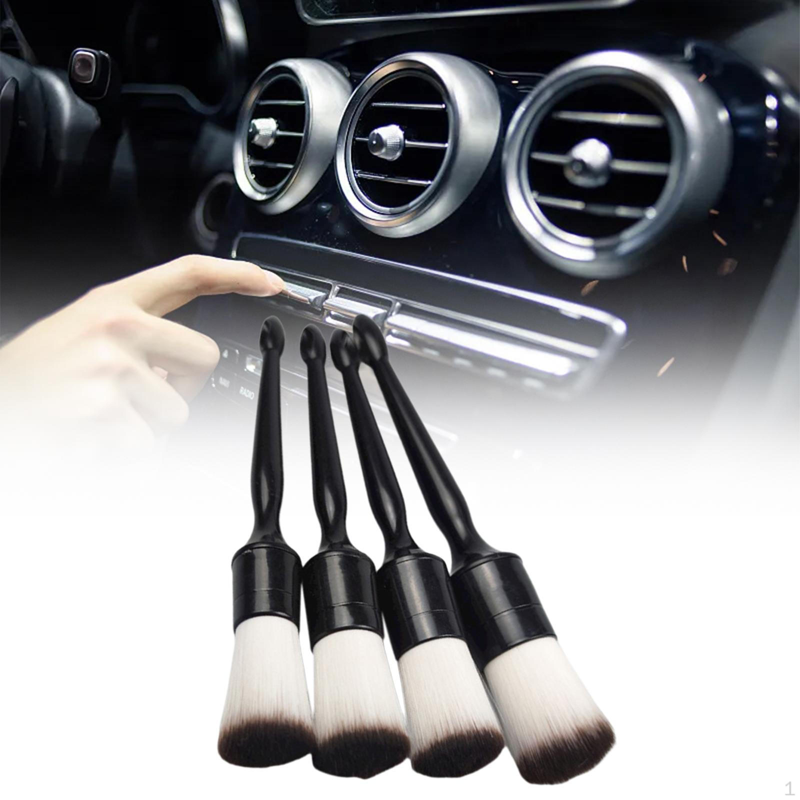 

4 Pieces Auto Detailing Brushes Car Brush Interior Cleaning