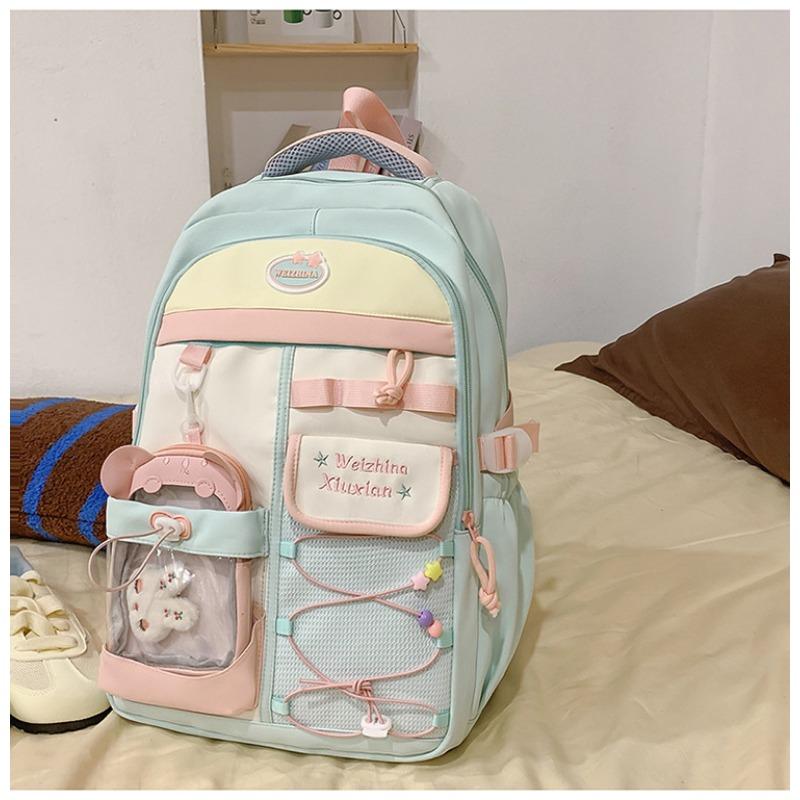 School bag new college style fresh and sweet candy color backpack junior high school students lightweight large capacity backpack
