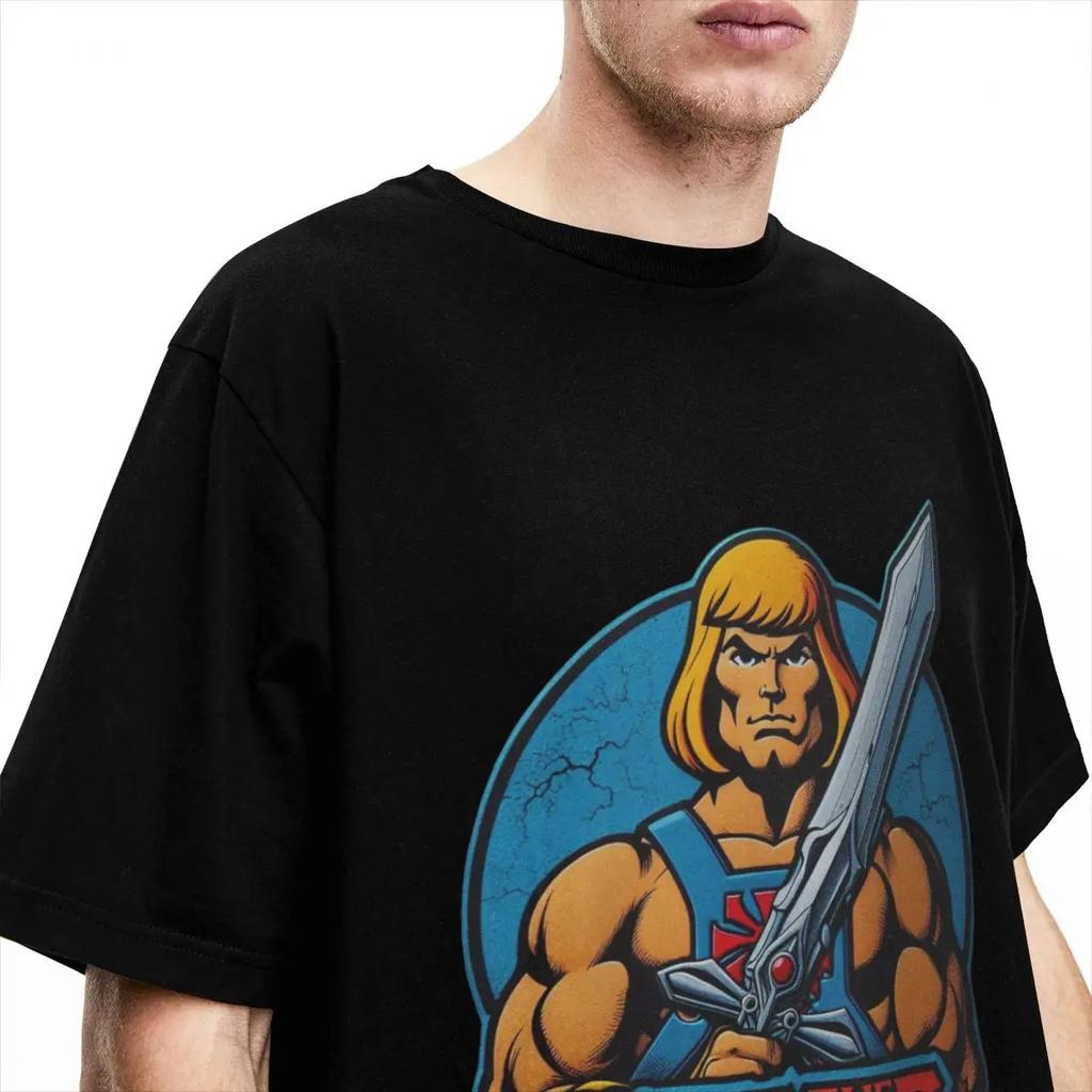 Masters Of The Universe Power Guy He-Man Maglietta Abbigliamento Uomo Donna Cotone Umorismo He Man Cartoni Animati T-shirt Manica Corta Abbigliamento