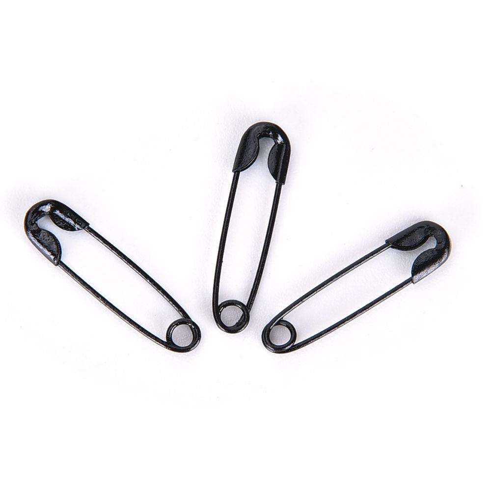 1000 Stück Schwarz Silber Sicherheitsnadeln DIY Nähwerkzeuge Zubehör Edelstahlnadeln 19mm Brosche Bekleidungszubehör