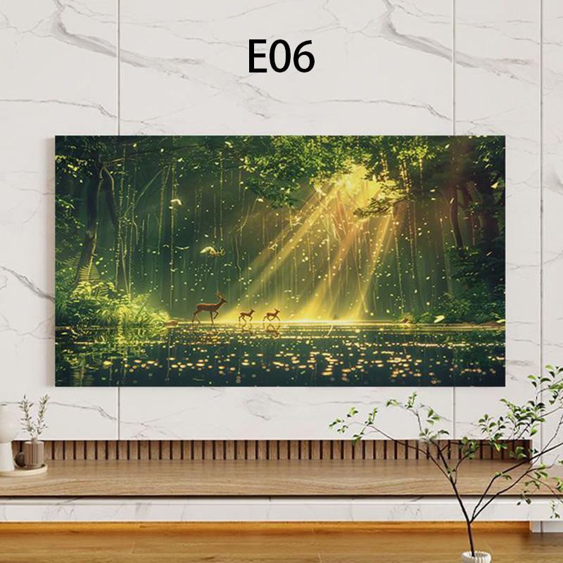 1pc TV Hood Dust-Proof Cover Household 32/43/50/55/65inch Hanging LCD TV Cover Home Universal Television Decorative Cover