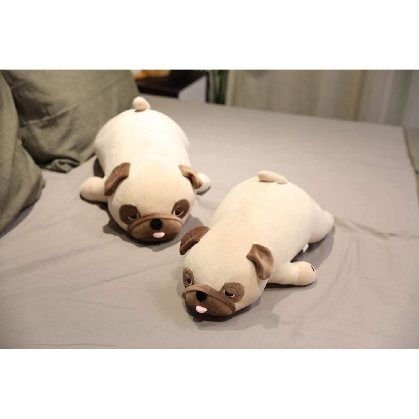 Bulldog Plush Toy, 20" Stuffed Animal Throw Plushie Pillow Doll, Soft Fluffy Puppy Dog Hugging Cushion - Present for Every Age & Occasion