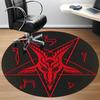 1pc Baphomet Symbol Office Round Area Rug, Under Office Chairs Bedroom Living Room Home Decor, Room Deco, Available in Various Sizes