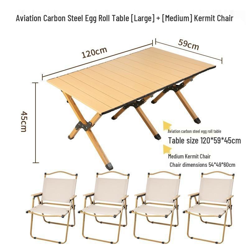 Conjunto Portátil Ultraleve de Mesa Dobrável e Cadeiras de Alumínio para Acampamento ao Ar Livre e Piqueniques