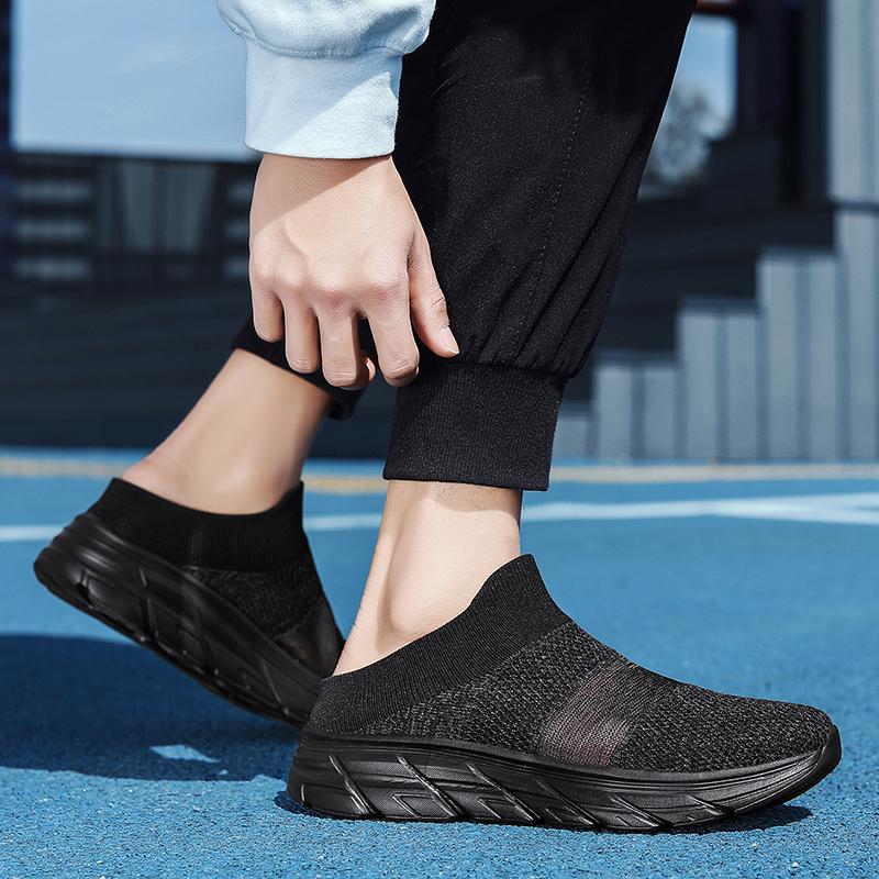 Women's Sandals Backless Walking Sneakers Summer Couple Slip On Mule Socks Shoes Closed Toe Slippers Men Clogs Over Sized