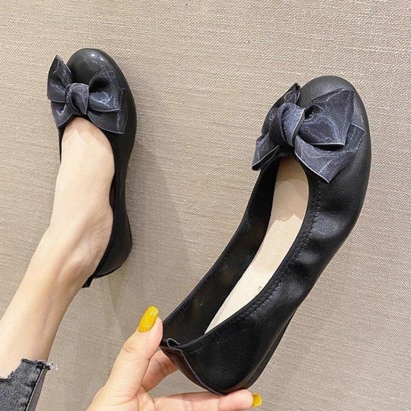 Flat Shoes, Shallow Opening Single Shoes, Maternity Shoes, Soft-soled Shoes, Soft Leather Shoes, Women's Shoes