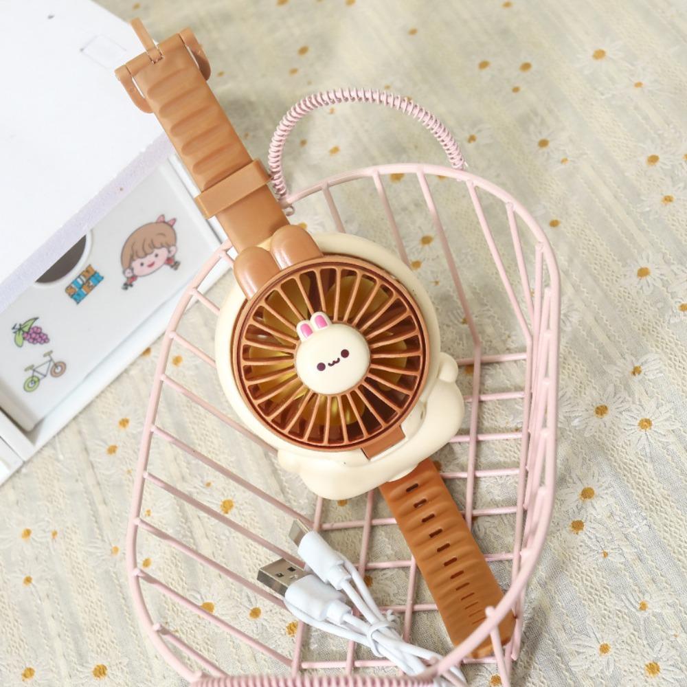 

Summer Portable Cute Watch Fan USB Charging Watch Small Fan Surprise Birthday Gift Style 1