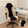 Gaming Chair Cover Dustproof Zipper Closure Contrast Color Stretchable Soft Fabric Elastic Buttom Anti-slip Chair