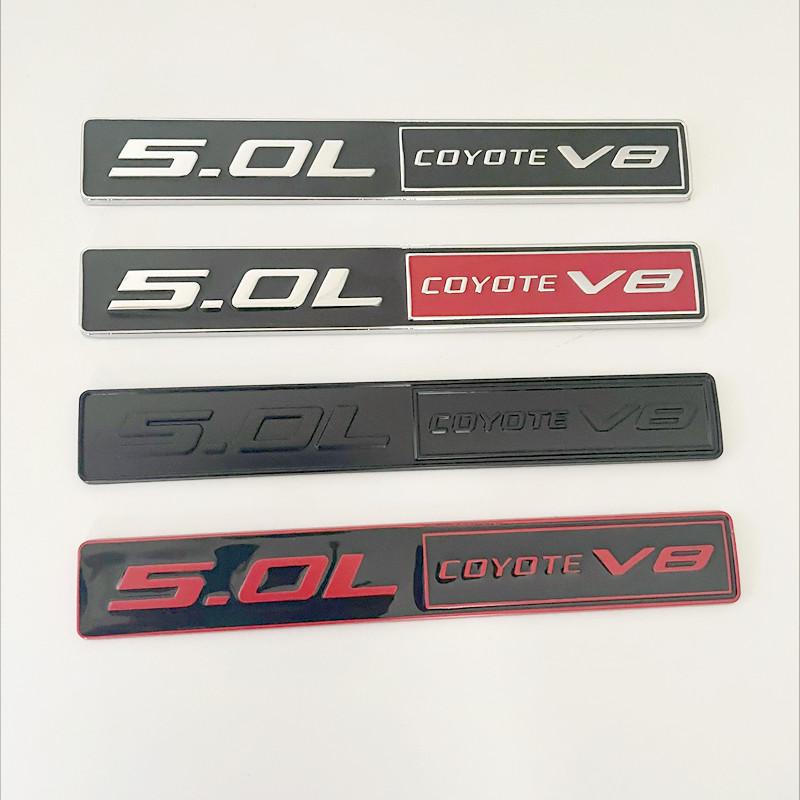 3D Metal 5.0 COYOTE V8 Rear Trunk Side Fender Emblem Badge Sticker Car Accessories For 5.0 GT F150 FX4