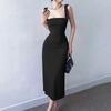 Summer Backless Slimming Bandage Waist Sleeveless Dress for Women