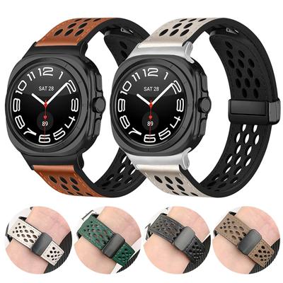 Leather Loop For Samsung Galaxy Watch Ultra Strap 47mm Correa Accessories Bracelet for Samsung Galaxy Watch 7 Ultra Band 47 Mm