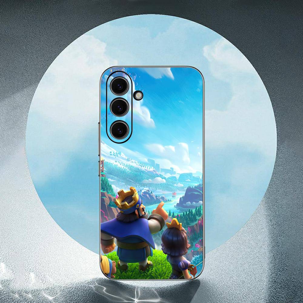 C-Clash Royale For Samsung Galaxy S25 S24 S23 Ultra S22 S21 Plus S20 Black Soft Silicone Protective Case