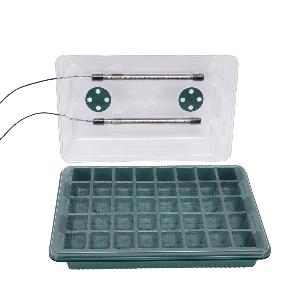 Seed Starter Tray with Grow Light 3 Light Modes 3 Timer Settings Plant Growing Kit 2 Pack 80 Cells with Adapter 1 To 4