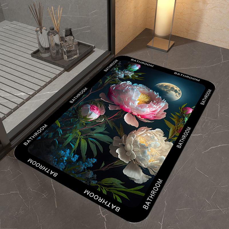 

Коврики для ванной быстросохнущие грязеотталкивающие нескользящие коврики для ванных комнат входных дверей ванной абсорбирующие ковры 40x60cm темно-синий