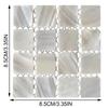 Table Coasters Mother Of Pearl Square Desk Pad 3.35 Inches Modern Coasters For Tea Wedding Bar Outdoor Home Coffee Drinks