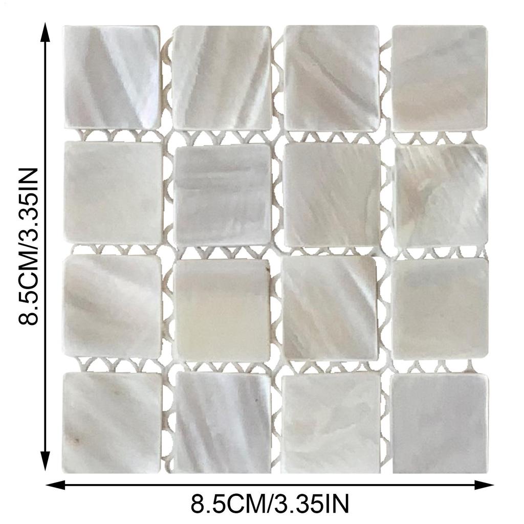 Table Coasters Mother Of Pearl Square Desk Pad 3.35 Inches Modern Coasters For Tea Wedding Bar Outdoor Home Coffee Drinks