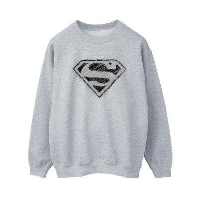Womens/Ladies Superman Logo Sketch Sweatshirt