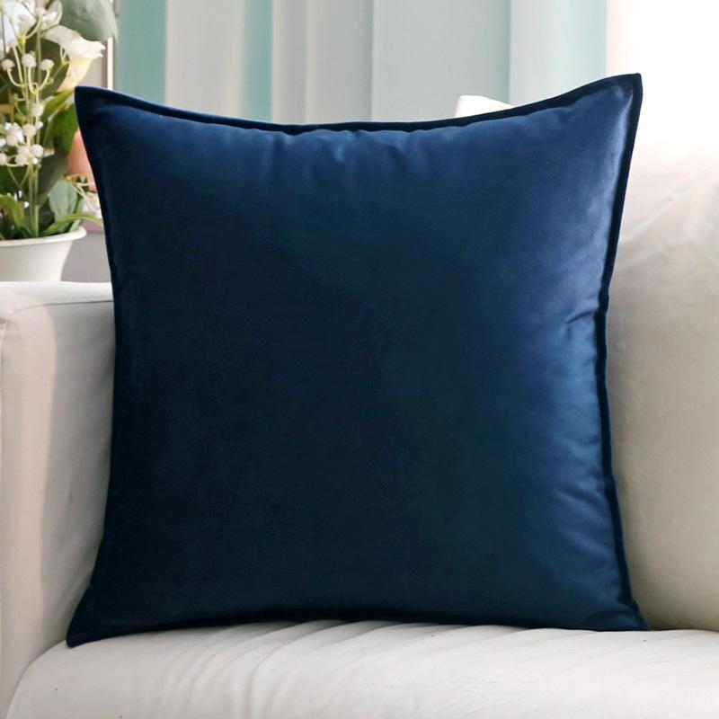 Velvet Cushion Cover Solid Color Square Pillow Covers for Home Living Room Sofa Decorative Headboard Pillowcase 50x50cm/60x60cm