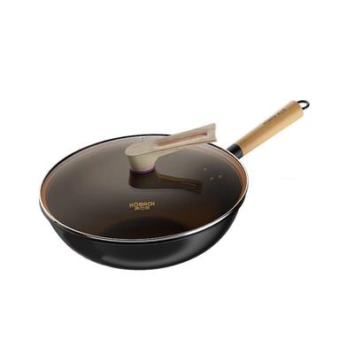 Kangbach 32cm Artisan Uncoated Iron Wok Set
