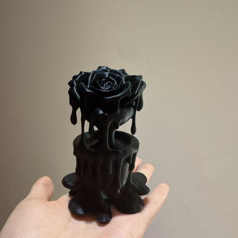 Limited Edition 3D Printed Melting Rose Sculpture: Creative Wedding & Qixi Festival Gift