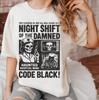 Night Shift Nurse Halloween T-Shirt: Haunted House Comfort Colors Tee