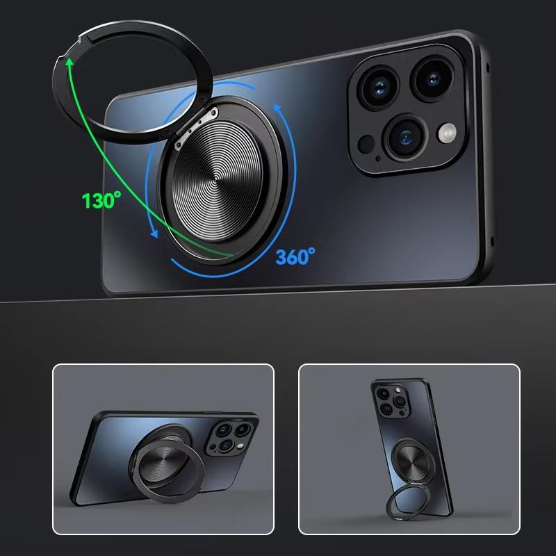 7t Magnetischer Ringständer Halter Hülle für Realme GT 7T GT7 Stoßfest Matte Stoßstange Kameraschutz Hartschale für Realme GT 7Pro Neo 7 Turbo GT6 T