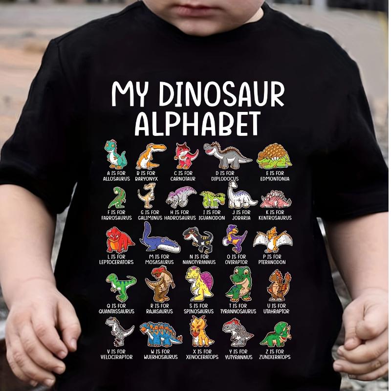 100% Fashion Boys  T-Shirt Cartoon Dinosaur Pattern 100cm чёрный