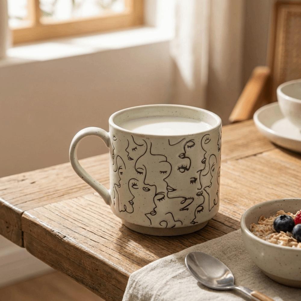 High Temperature Resistant Ceramic Coffee Mug Hand-painted Milk Drinking Cup Household Drinking
