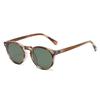 Retro Round Sunglasses Women Fashion Rivets Decoration Shades UV400 Men Punk Dark Green Sun Glasses