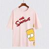 MINISO The Simpsons Family Cartoon Print Cotton T-shirts Summer Short Sleeve Tees Cool Harajuku Streetwear Casual Kids_Adult Top#Color(3)