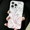 Bow love applies to iPhone17promax feather yarn Apple 16 laser mobile phone case 14/13 large hole 15