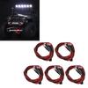 5 Sets 4 LED RC Car Light High Brightness Diameter 5mm White Red Light RC LED Lights Kits for Modified Headlights