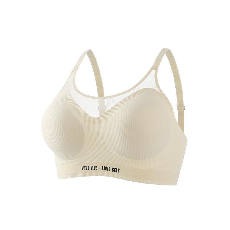 

Traceless steel ring-free jelly glue upper support anti-sagging soft support comfortable back bra M【34/75abc recommended 50-60kg 】