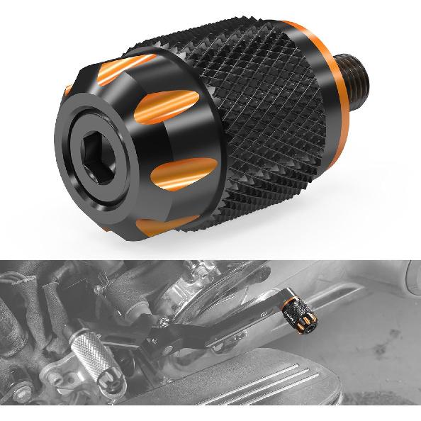 

NICECNC Orange Shorty Shifter Peg Compatible with Harley-Davidson Dyna Low Rider FXDL 2014-2017, Electra Glide FLHT 1995-2009, Fat Boy FLFBS 114 помаранчевий