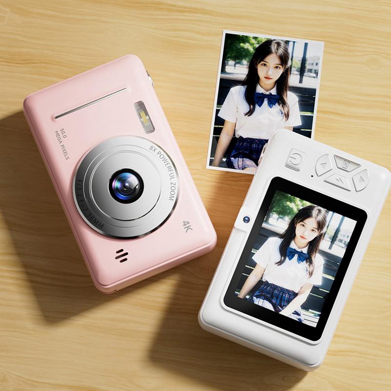 1 Set Dual Camera Flash 50 Million Pixels Auto Focus Intelligent Anti-Shake Entry-Level Camera 4K Retro Ccd Digital Camera